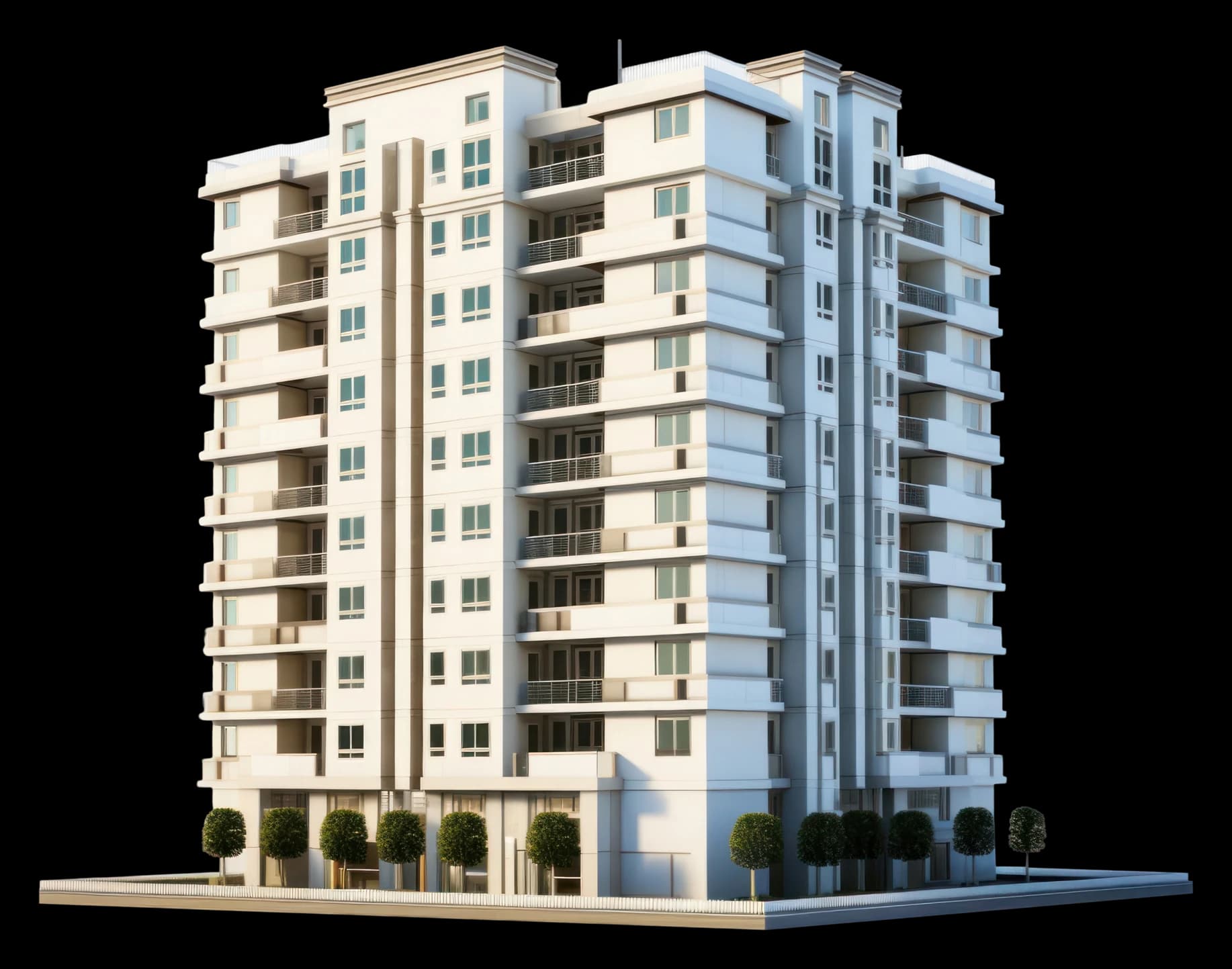 Modern residential apartment building